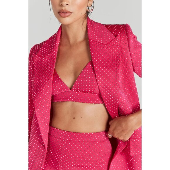 Nadine Merabi Kira Pink Studded Set XS NWT - Picture 4 of 13